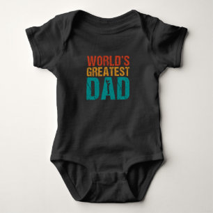 Body Para Bebé El mejor diseño retro grunge de papá del mundo