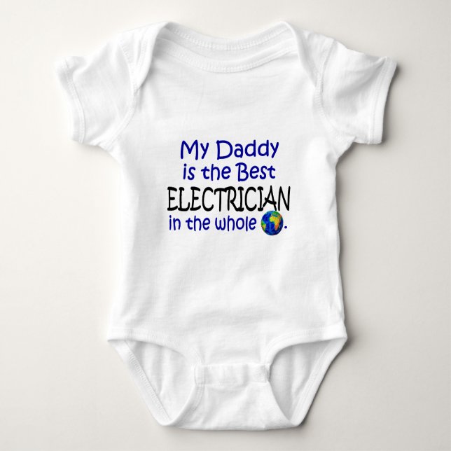 Body Para Bebé El mejor electricista en el mundo (papá) (Anverso)