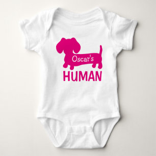 Body Para Bebé El mejor humano personalizado de Dachshund