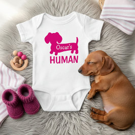 Body Para Bebé El mejor humano personalizado de Dachshund