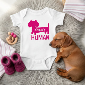 Body Para Bebé El mejor humano personalizado de Dachshund