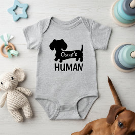 Body Para Bebé El mejor humano personalizado de Dachshund