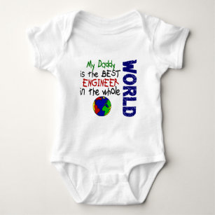 Body Para Bebé El mejor ingeniero en el mundo 2 (papá)