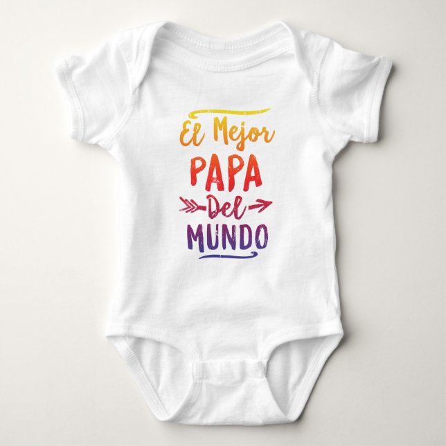Body Para Bebé El mejor Papa del mundo papá (Anverso)