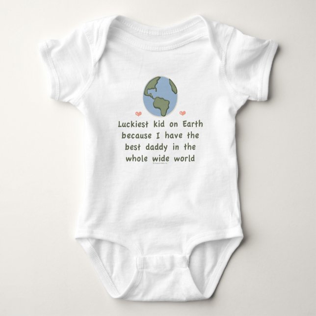 Body Para Bebé El mejor papá en el mono del bebé del mundo (Anverso)