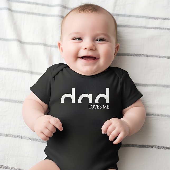 Body Para Bebé El moderno diseño simple papá me quiere (dad loves me baby bodysuit)