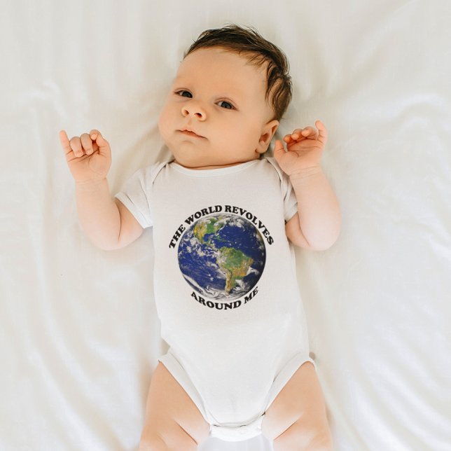 Body Para Bebé El mundo se retuerce a mi alrededor (The World Revolves Around Me Baby Bodysuit)