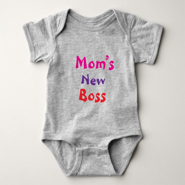 Body Para Bebé El nuevo jefe de mamá (Anverso)