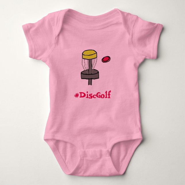 Body Para Bebé El onsie de la niña del #DiscGolf (Anverso)