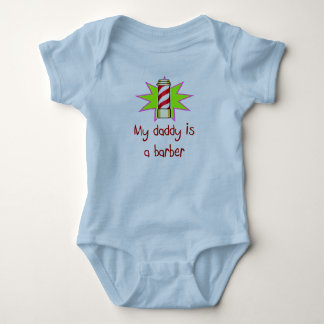Body Para Bebé El papá es una camiseta del bebé del peluquero