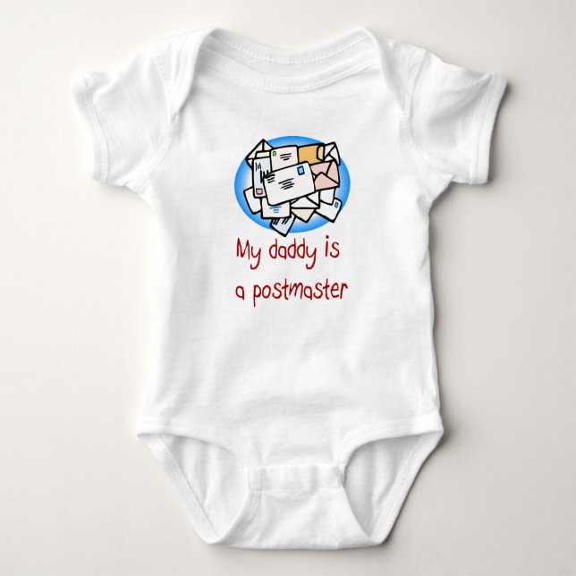 Body Para Bebé El papá es una camiseta del bebé del postmaster (Anverso)
