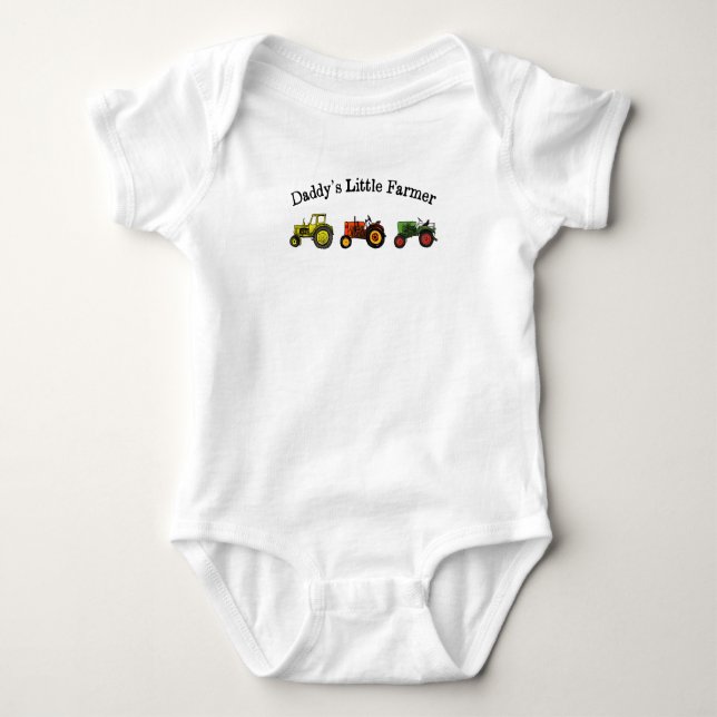 Body Para Bebé El pequeño agricultor de papá (Anverso)