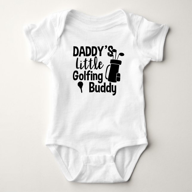 Body Para Bebé El pequeño amigo de golf de papá (Anverso)