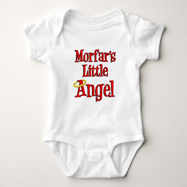 Body Para Bebé El pequeño ángel de Morfar (Anverso)