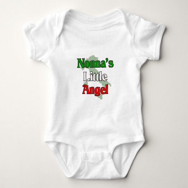 Body Para Bebé El pequeño ángel de Nonna (abuela italiana) (Anverso)