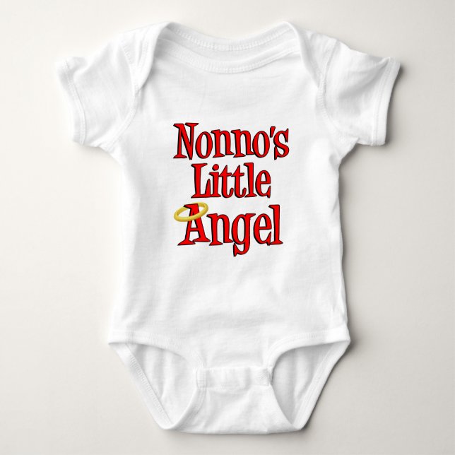 Body Para Bebé El pequeño ángel de Nonno (Anverso)
