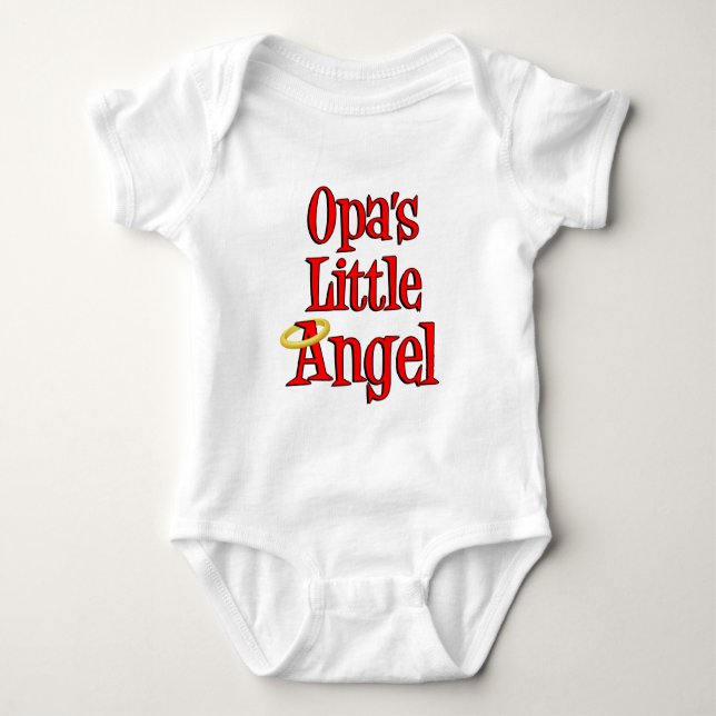 Body Para Bebé El pequeño ángel de Opa (Anverso)