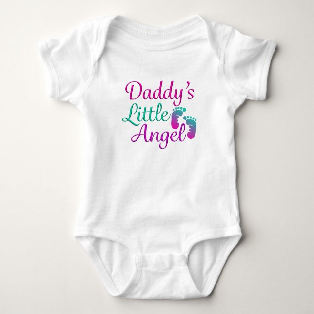Body Para Bebé El pequeño ángel de papá - Chica (Anverso)