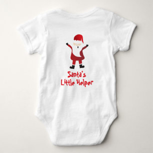 Body Para Bebé El pequeño ayudante de los amigos cortó a Santa 