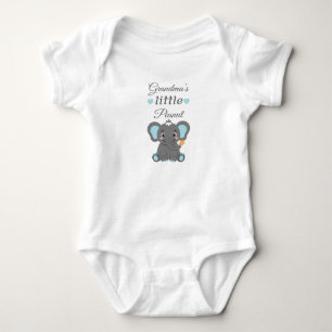 Body Para Bebé El pequeño cacahuete azul elefante bebé de la abue