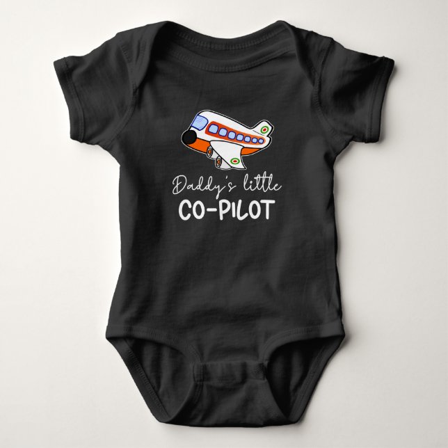 Body Para Bebé El pequeño co-piloto de Papi | Futura Cuta Piloto (Anverso)
