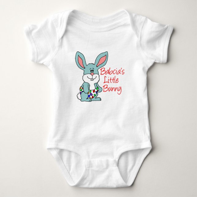 Body Para Bebé El pequeño conejo de Babcia (Anverso)