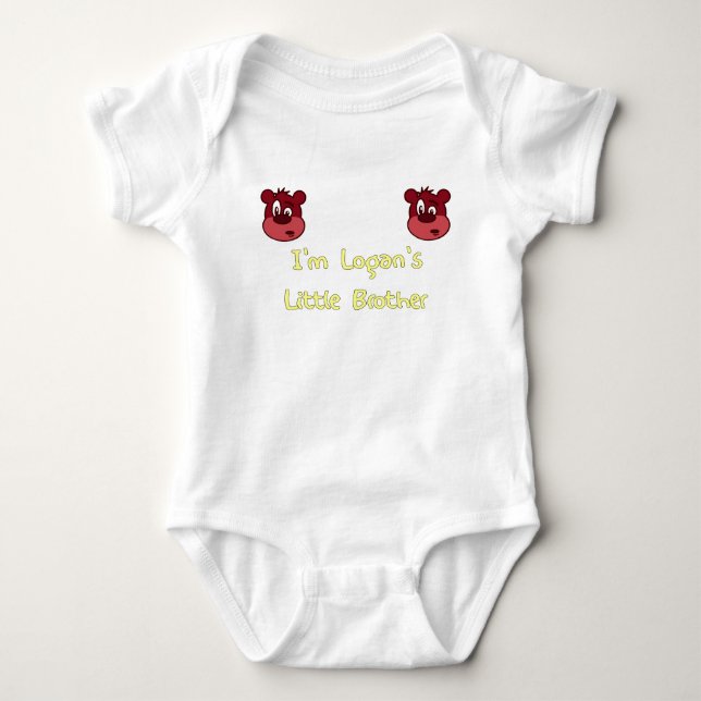 Body Para Bebé El pequeño hermano de Logan (Anverso)
