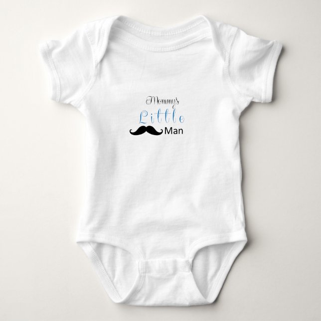 Body Para Bebé El pequeño hombre de mamá (Anverso)