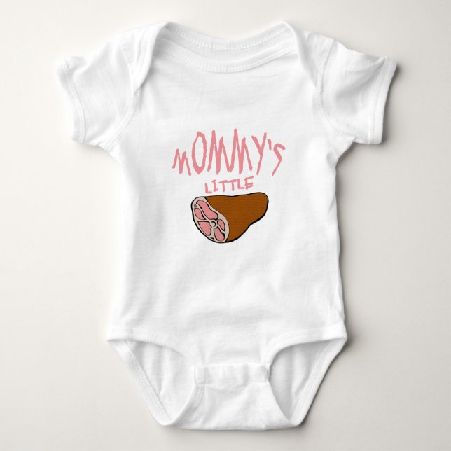 Body Para Bebé El pequeño jamón de mamá (Anverso)