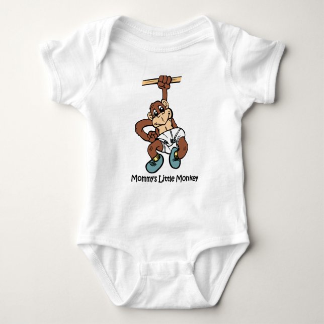 Body Para Bebé El pequeño mono de la mamá (Anverso)