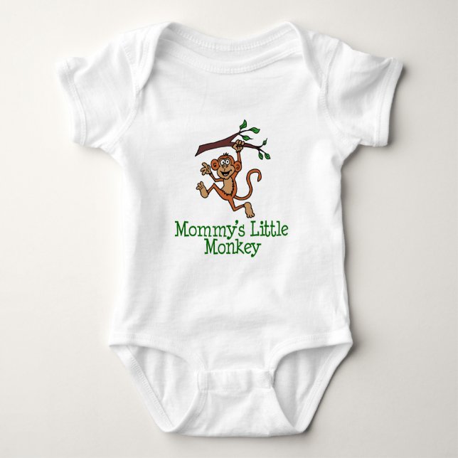 Body Para Bebé El pequeño mono de mamá (Anverso)