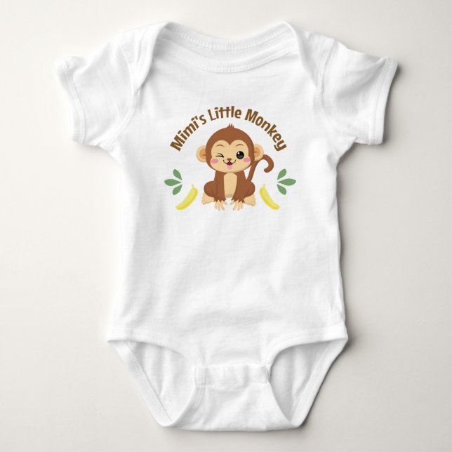 Body Para Bebé El pequeño mono de Mimi (Anverso)