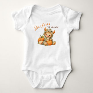 Body Para Bebé El pequeño monstruo de la abuela, adorable bebé de