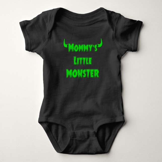 Body Para Bebé El pequeño monstruo de la mamá divertida - ropa (Anverso)