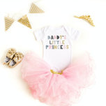 Body Para Bebé El pequeño Personalizado de princesa de papi cutto<br><div class="desc">El Personalizado de la princesa de papá,  el traje de bebé colorido de Chica</div>