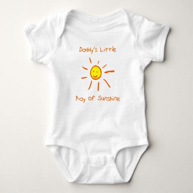 Body Para Bebé El pequeño rayo de sol de papá (Anverso)