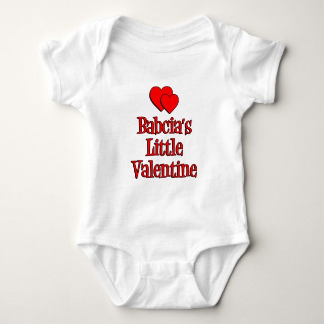 Body Para Bebé El pequeño San Valentín de Babcia (Anverso)