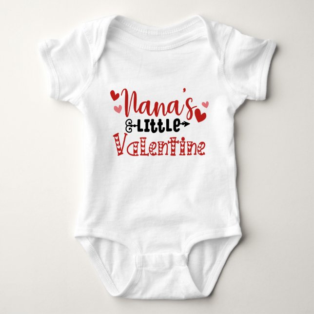 Body Para Bebé El pequeño San Valentín de Nana (Anverso)