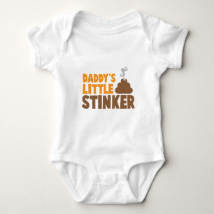 Body Para Bebé El pequeño STINKER de papá con una linda poo