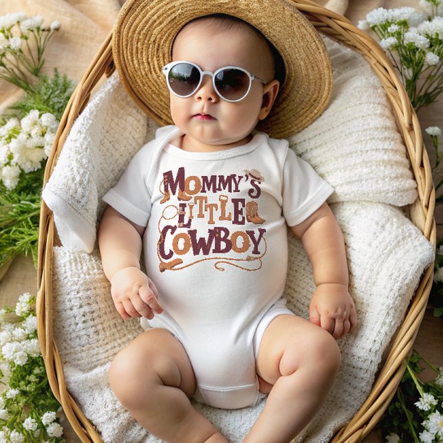 Body Para Bebé El Pequeño Vaquero de Mamá (Subido por el creador)