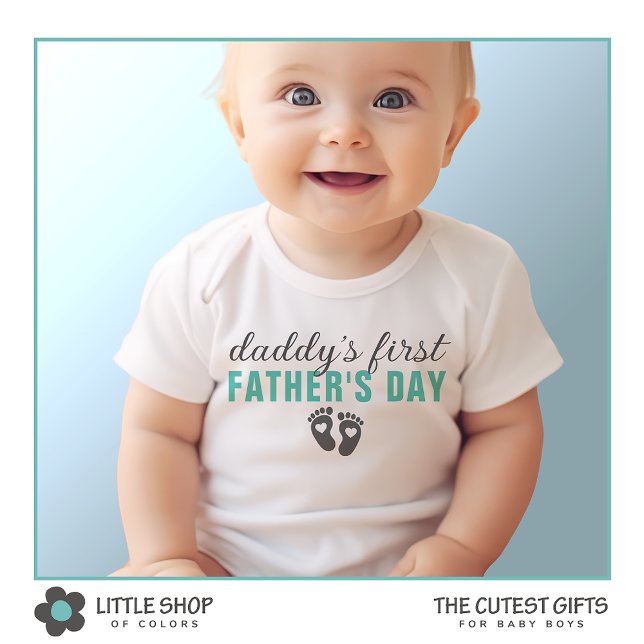 Body Para Bebé El Personalizable del primer día del padre de papá (Subido por el creador)