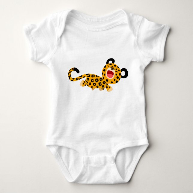 Body Para Bebé El Personalizado cariñoso leopardo creeper de bebé (Anverso)