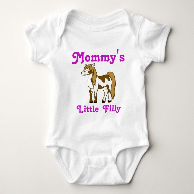 Body Para Bebé El personalizado pintado del caballo embroma la (Anverso)