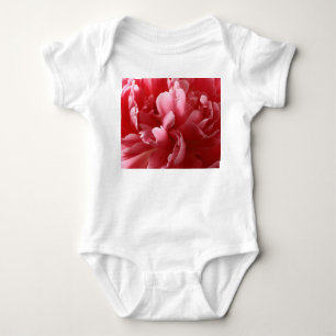 Body Para Bebé El Pión Florece Macro, Rojo Rosa.