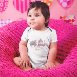 Body Para Bebé El primer árbol de navidad de bebé personalizado