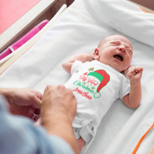 Body Para Bebé El primer árbol de navidad del bebé personalizado: