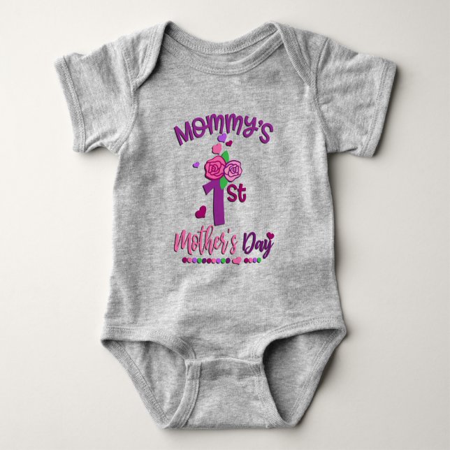 Body Para Bebé El primer Día de la Madre de mamá (Anverso)