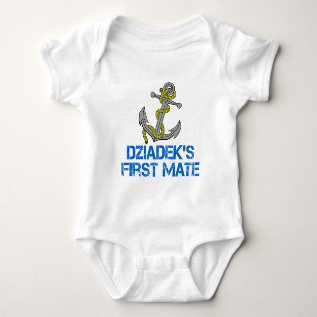 Body Para Bebé El primer mate de Dziadek (Anverso)