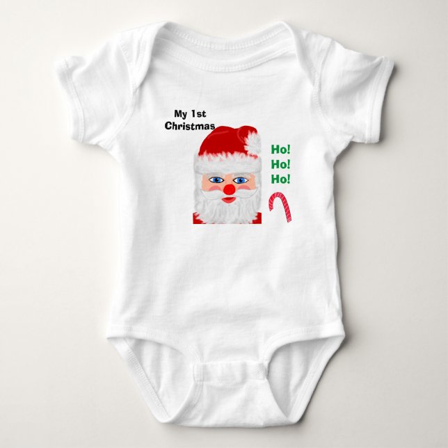 Body Para Bebé El primer Navidad de bebé Santa Claus (Anverso)