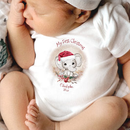 Body Para Bebé El primer traje de bebé de Navidad para elefantes